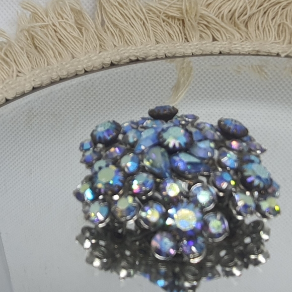 Blue Rhinestone Brooch - Picture 3 of 3